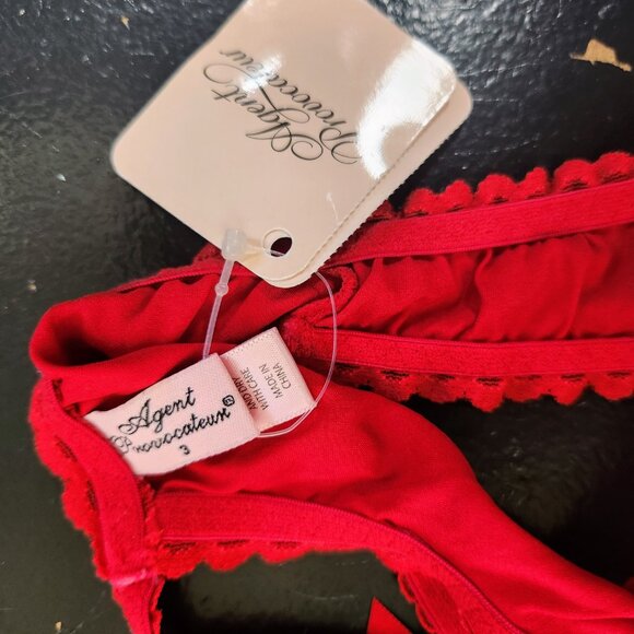 Agent Provocateur Tammi Bra Ouvert and Briefs Set in Red 32DD UK/Size 3 NWT - Picture 7 of 7